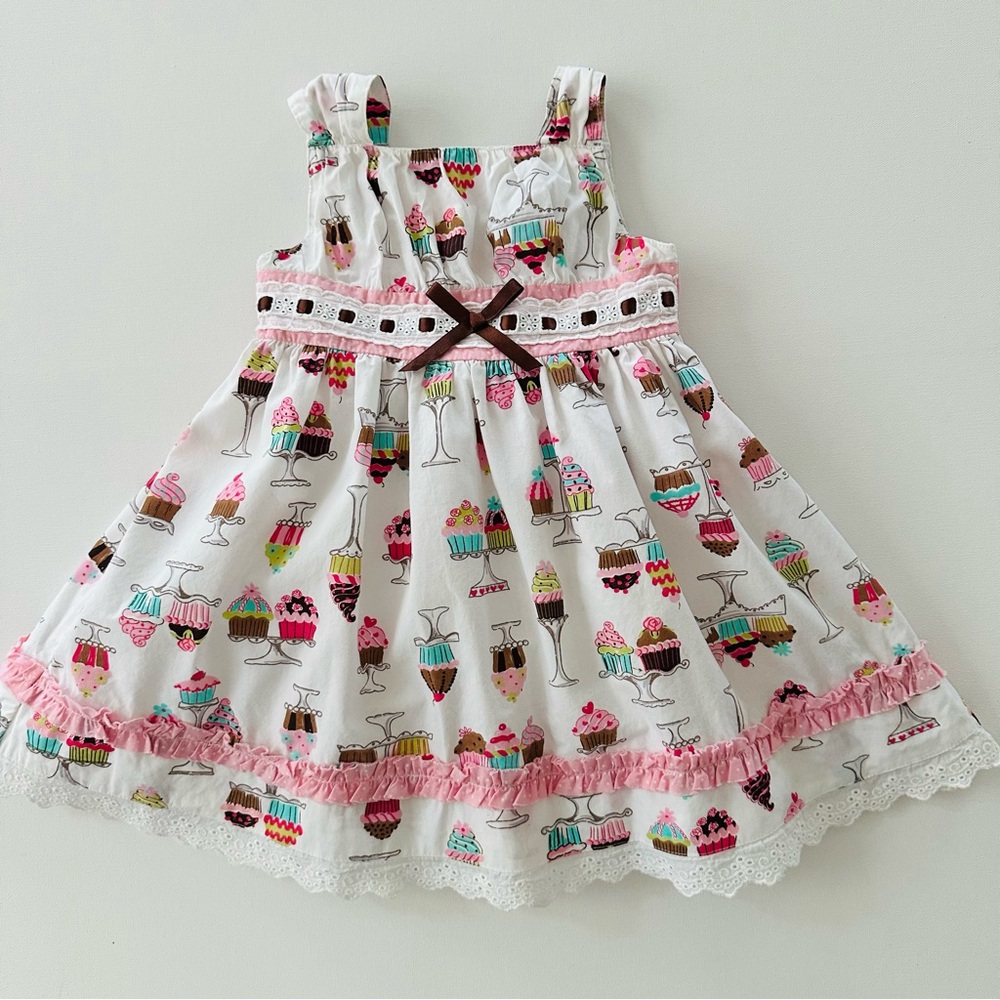 Maggie & Zoe 2T Toddler Dress Girl Tea Party Sweets Cupcake Cake Spring Summer